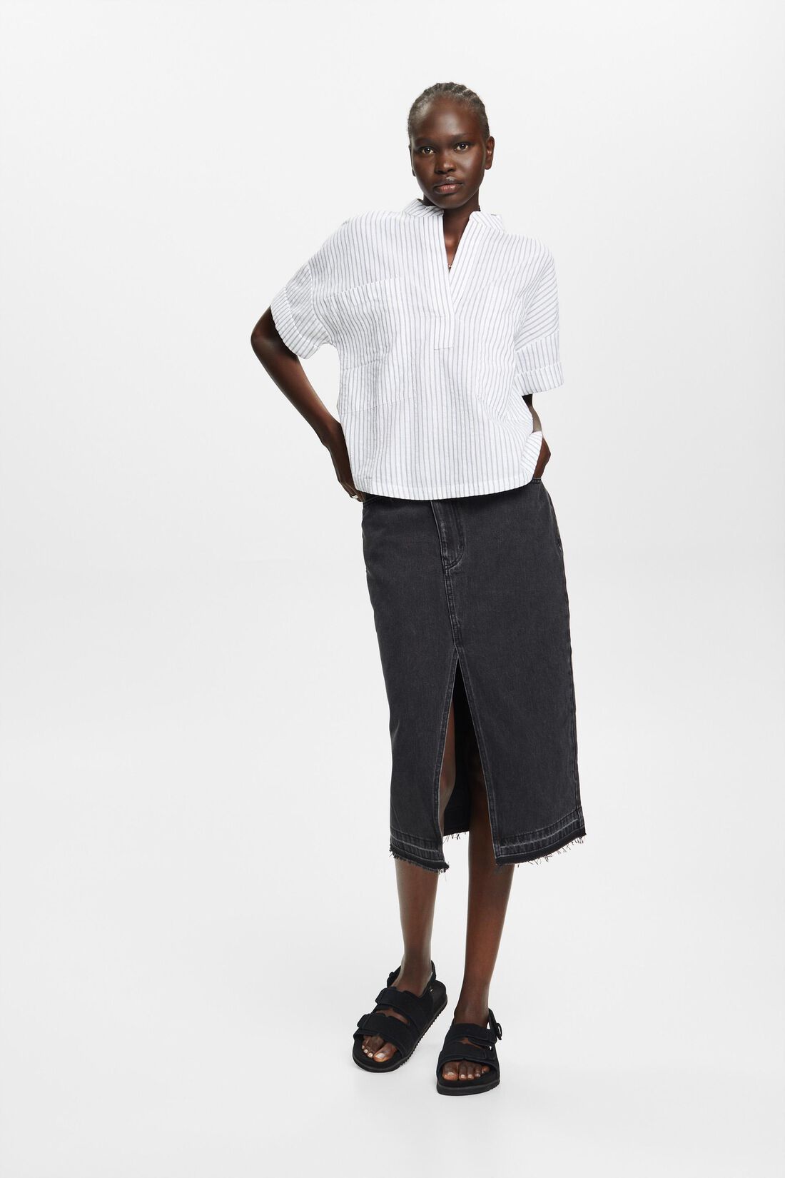 Gestreifte Oversized-Bluse