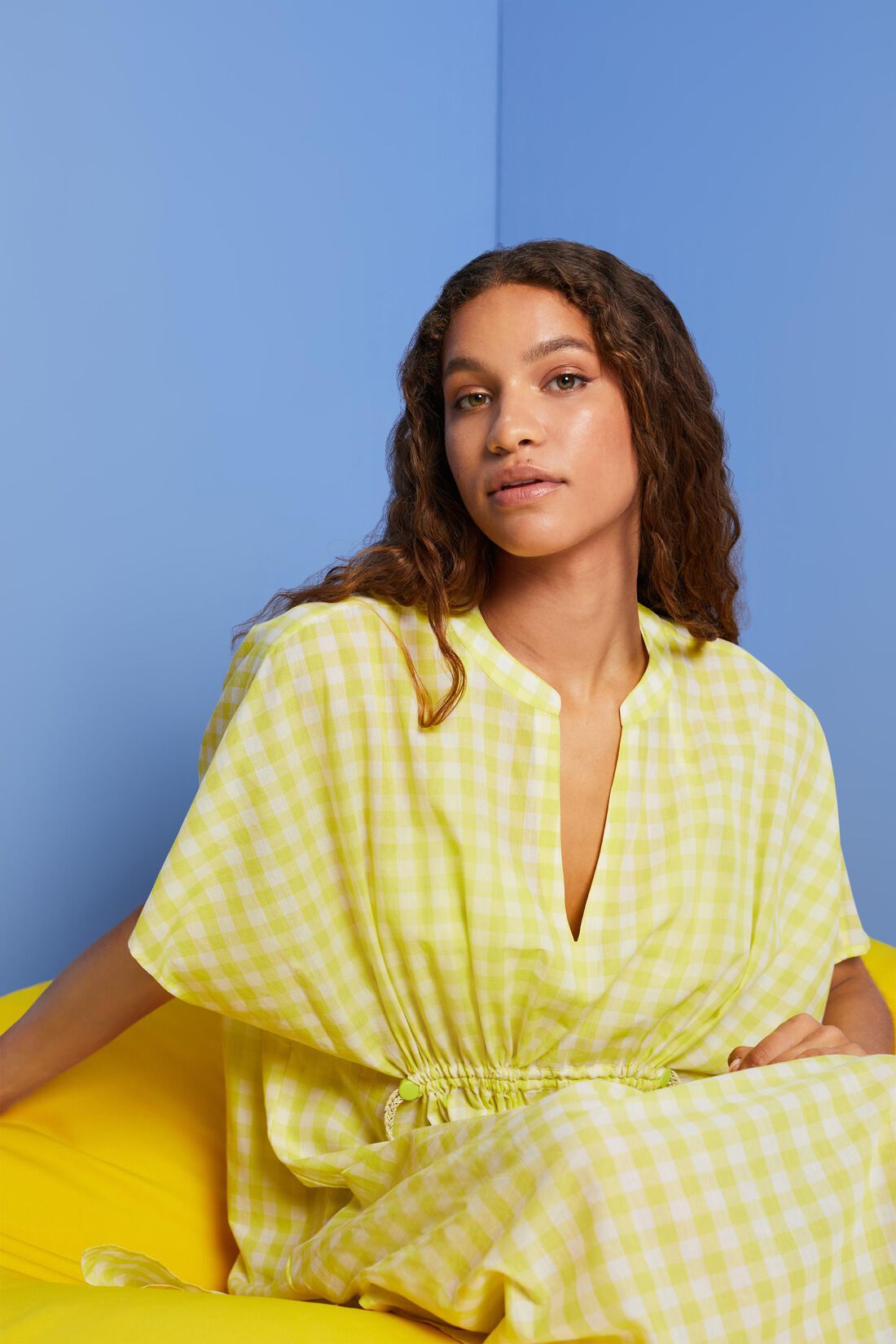 Kaftan-Strandkleid, 100% Baumwolle