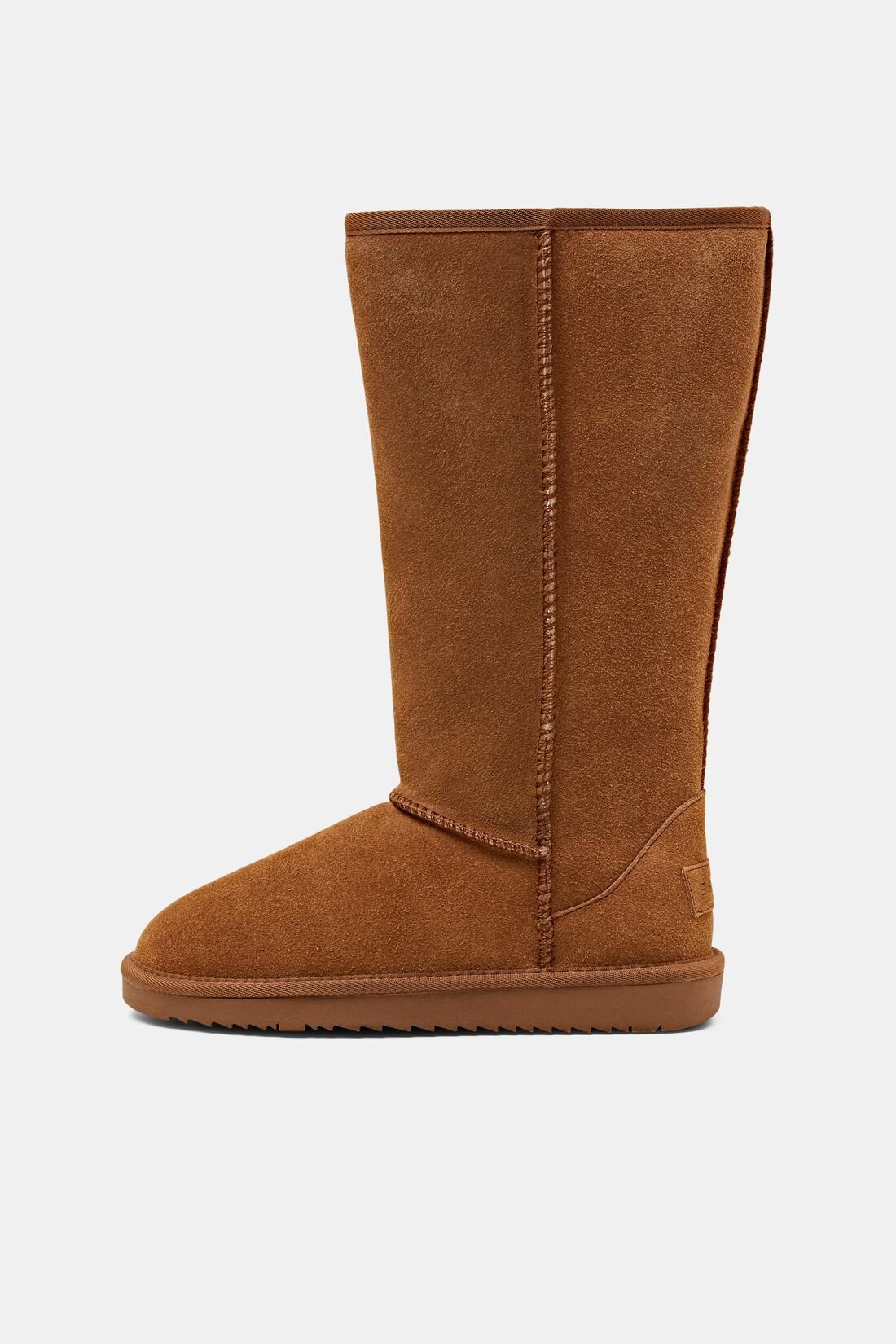 Rauleder-Boots mit Kunstfellfutter