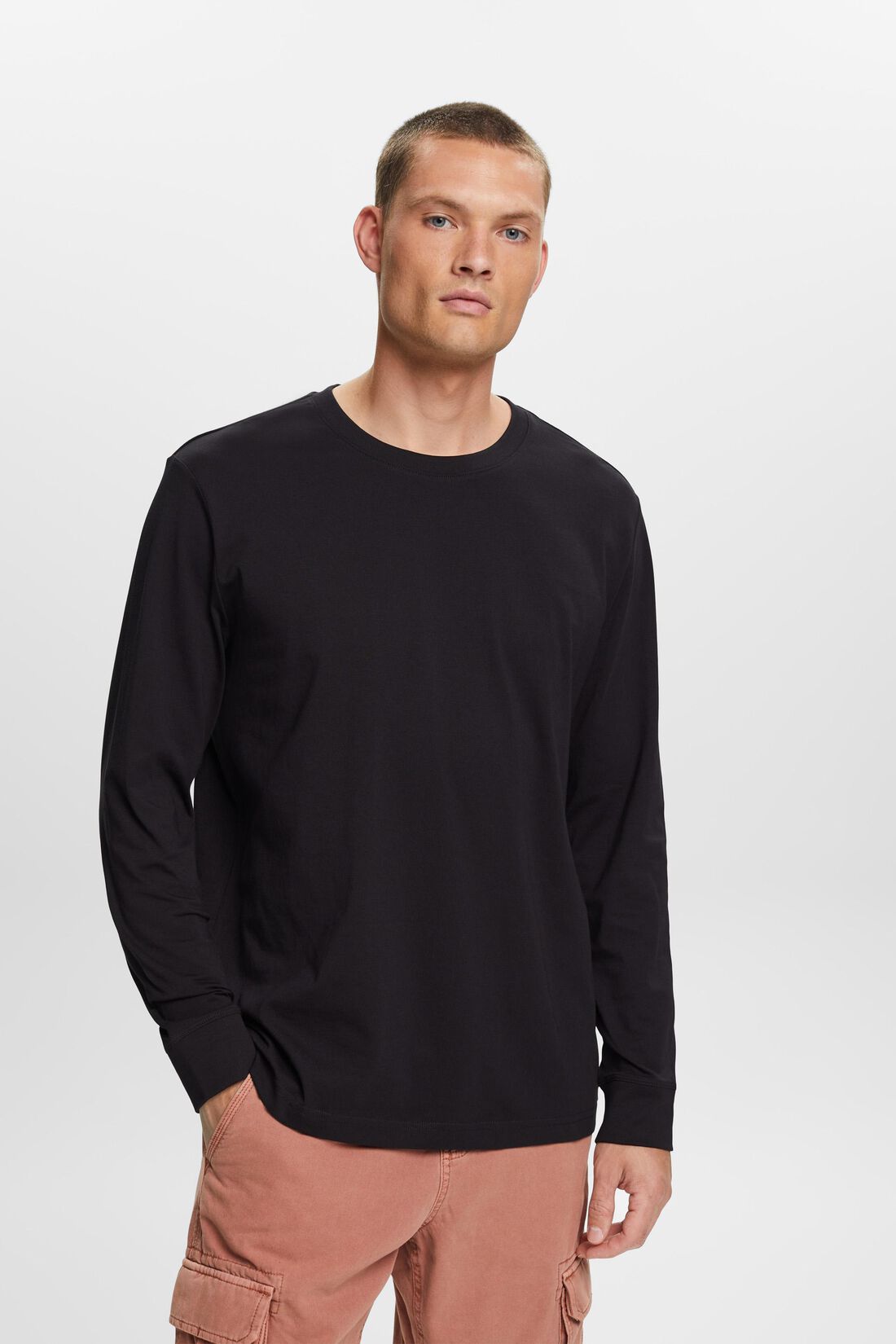 Langarm-Top aus Jersey, 100 % Baumwolle