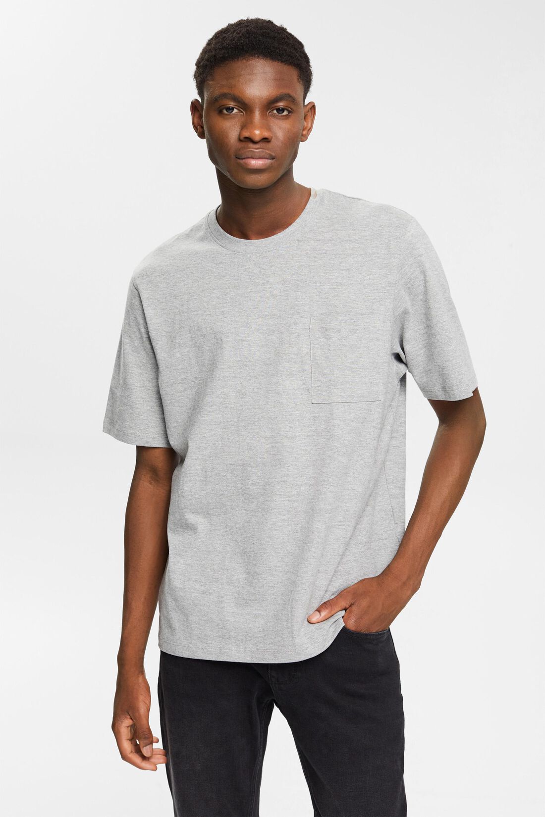 T-Shirt aus meliertem Jersey, LENZING&trade; ECOVERO&trade;