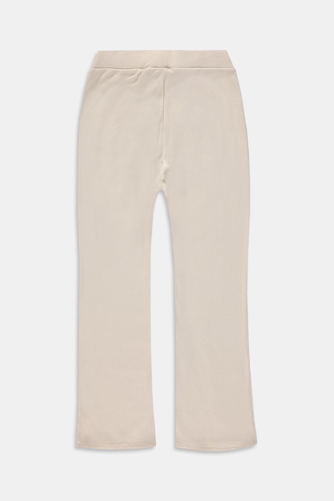Gerippte Baumwoll-Leggings mit Schlitzen