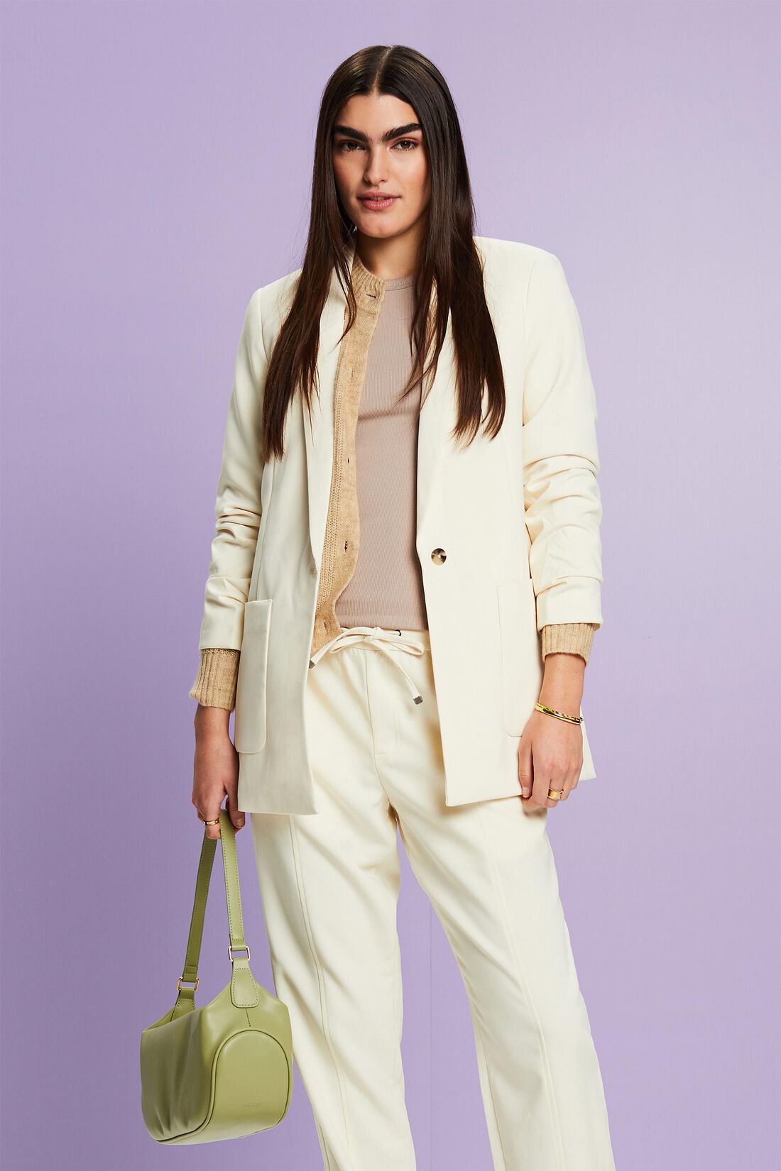 Blazer mit gerafften &Auml;rmeln
