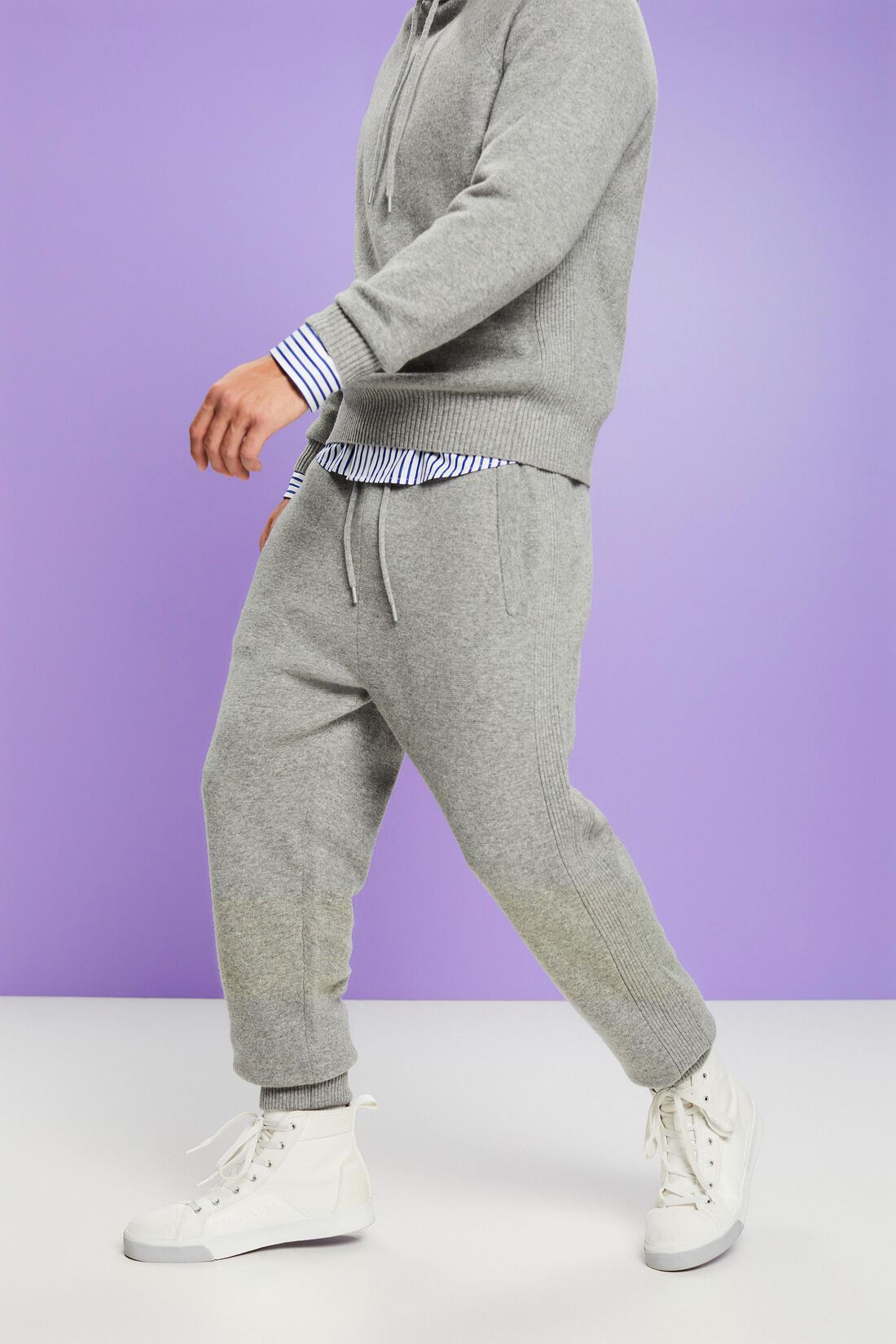 Unisex Strick-Jogginghose aus Wolle und Kaschmir
