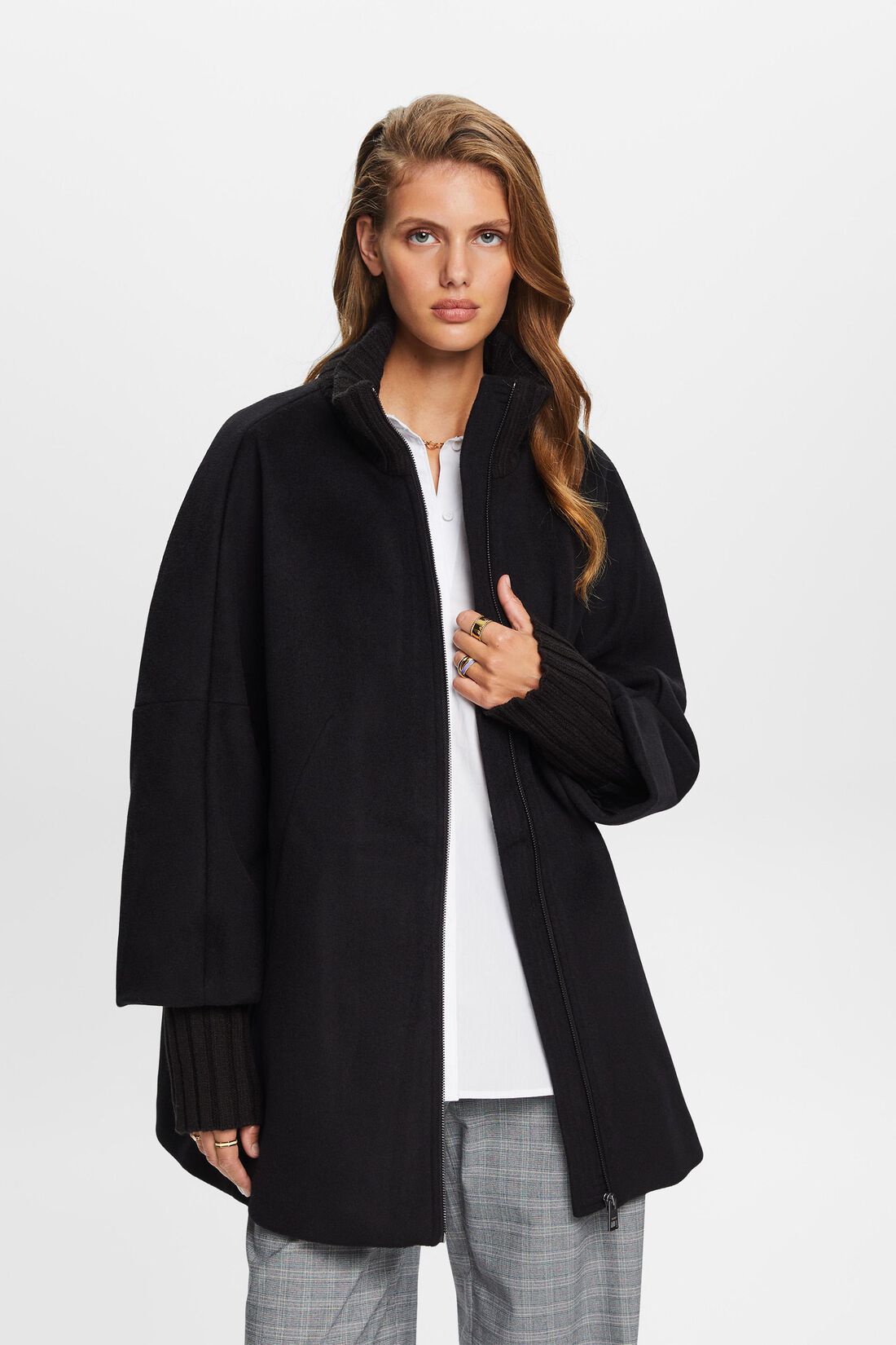 Jacke aus Wollmix mit Kaschmir