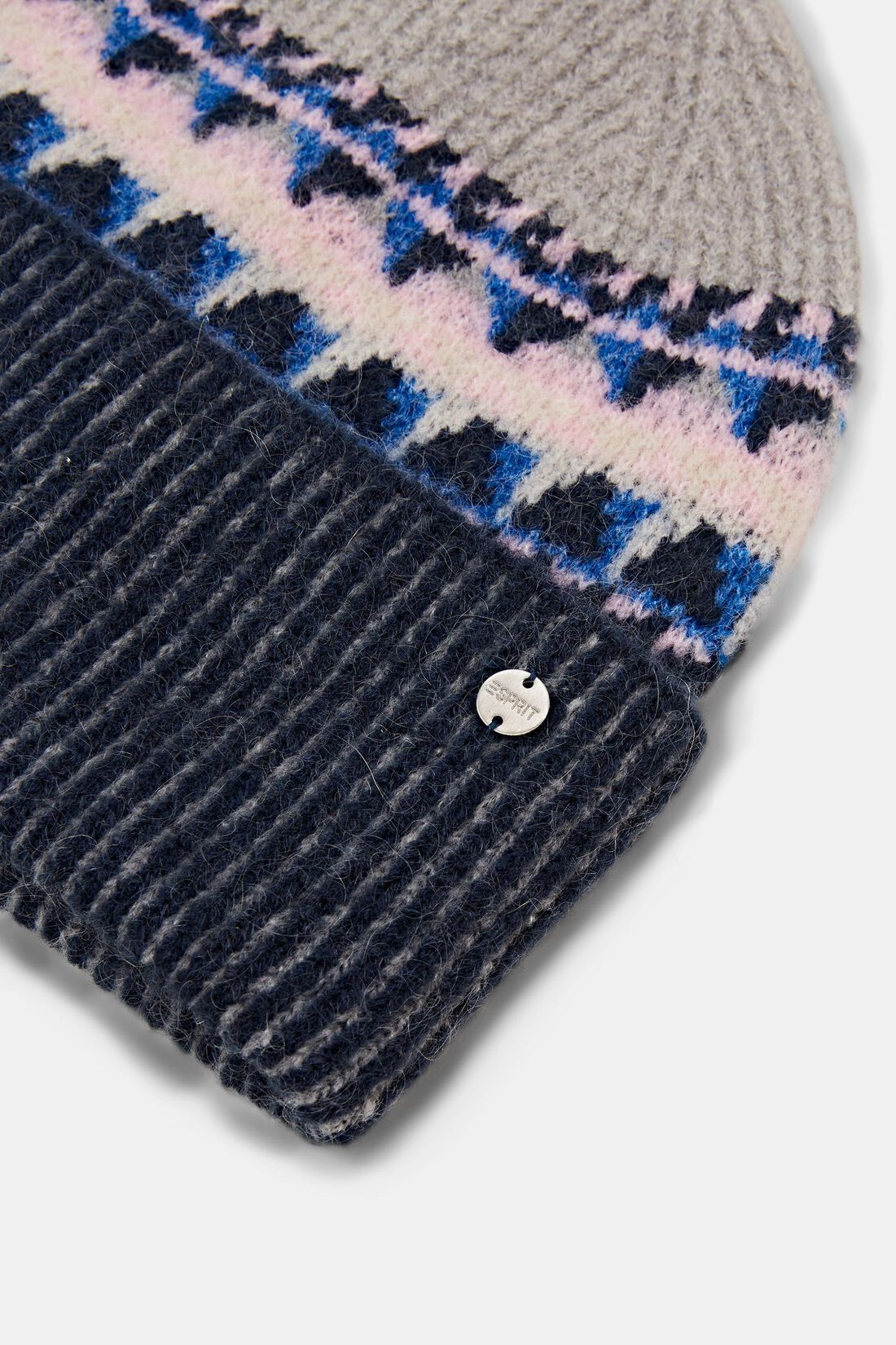 Gerippte Grafik-Beanie