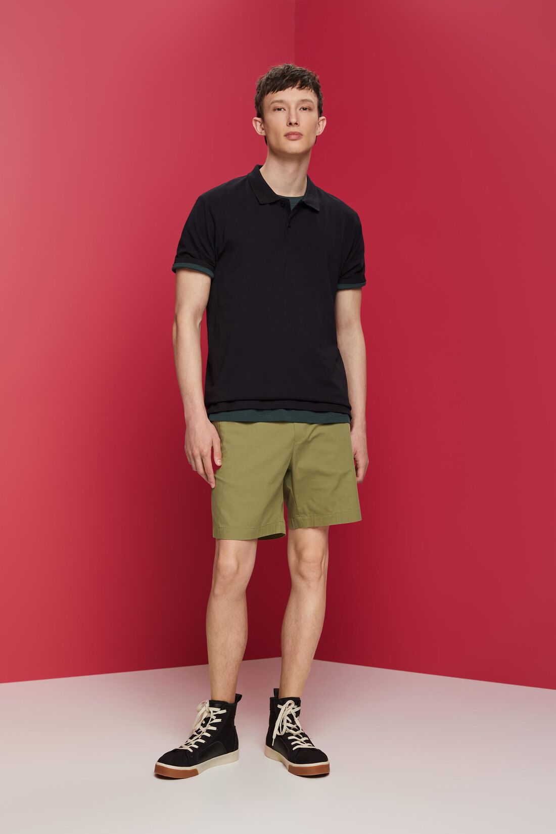Slim-Fit-Poloshirt aus Baumwoll-Piqu&eacute;