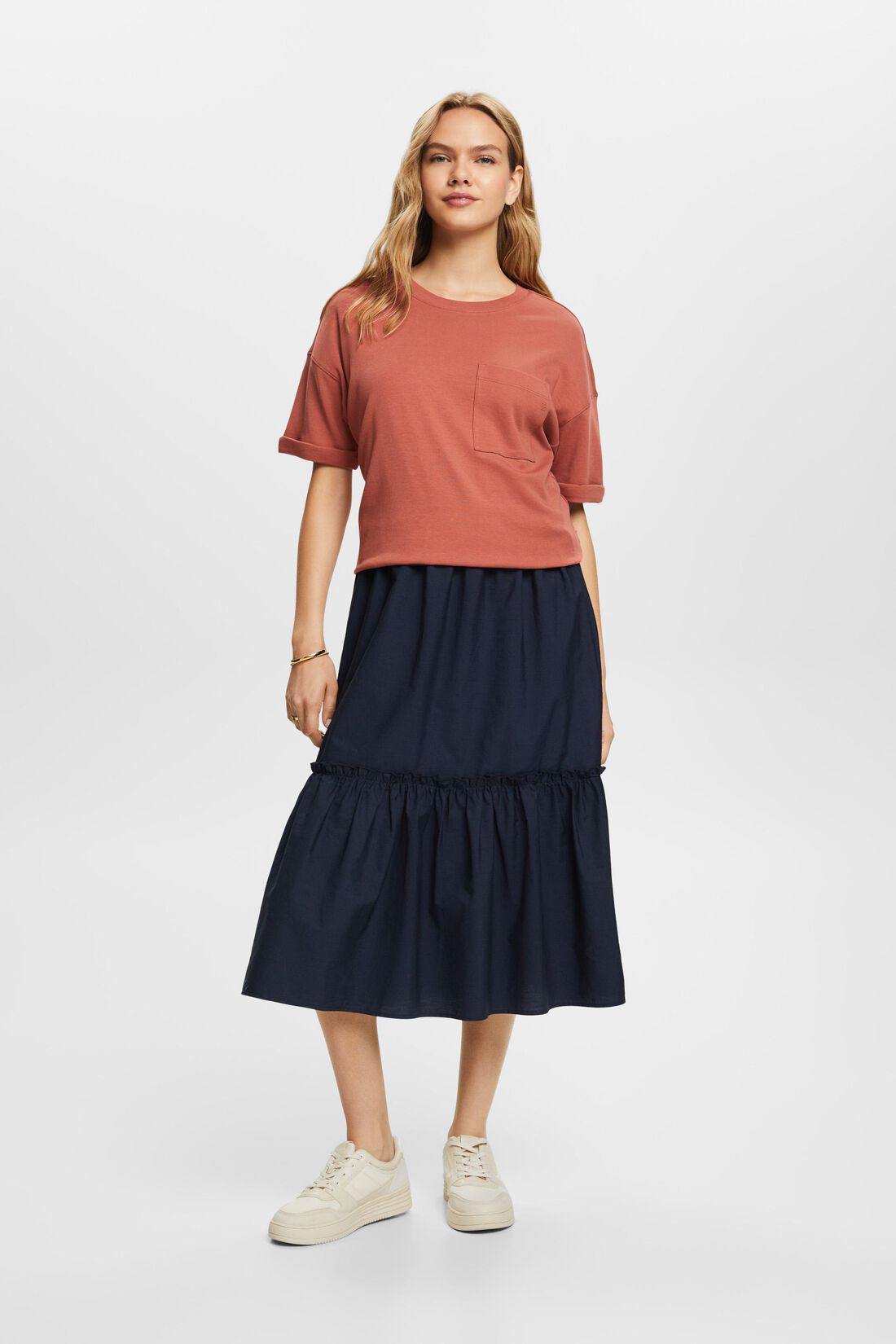 Oversized T-Shirt mit aufgesetzter Tasche