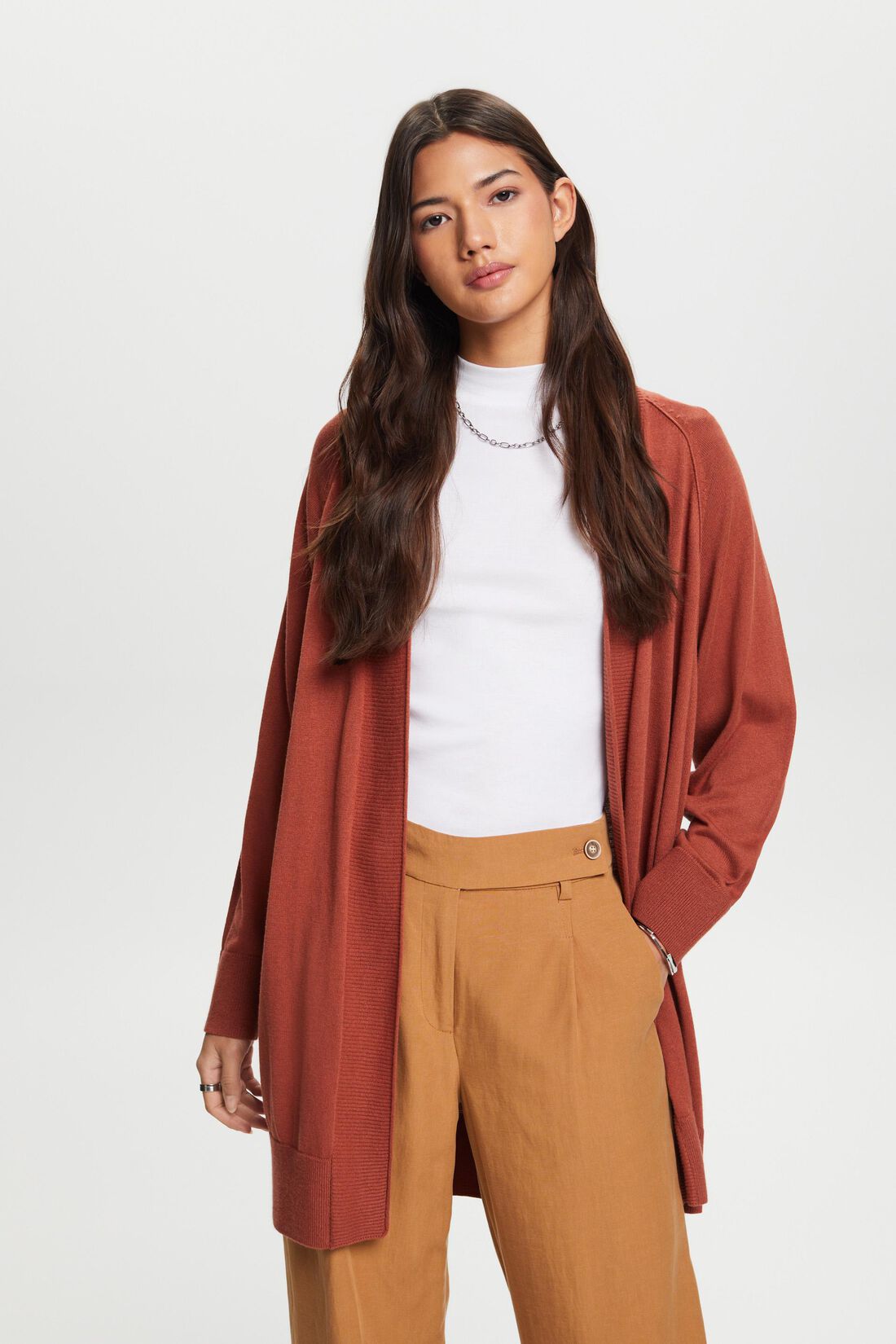 Langer, offener Cardigan