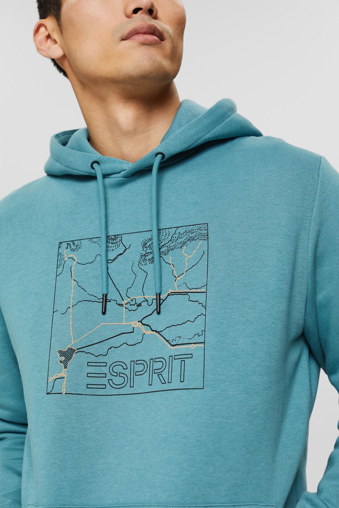 Recycelt: Sweatshirt-Hoodie mit Print