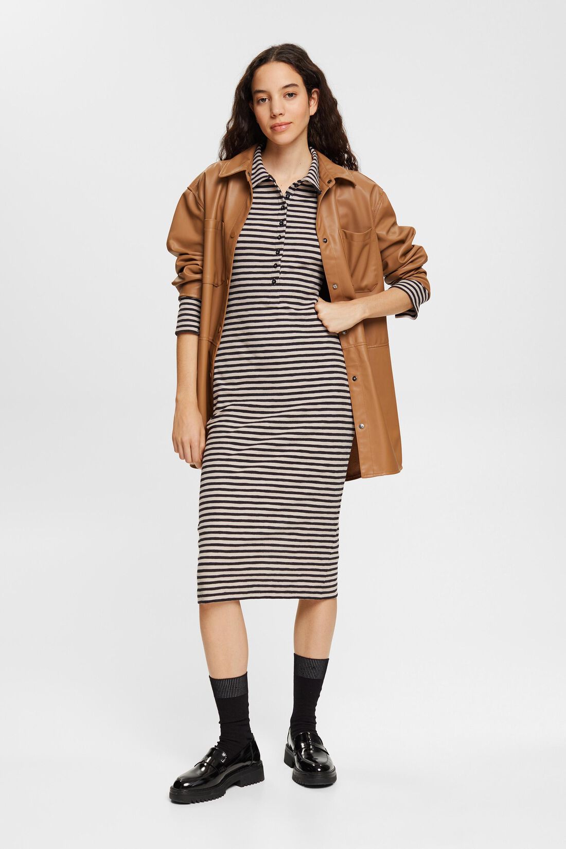 Gestreiftes Polokleid