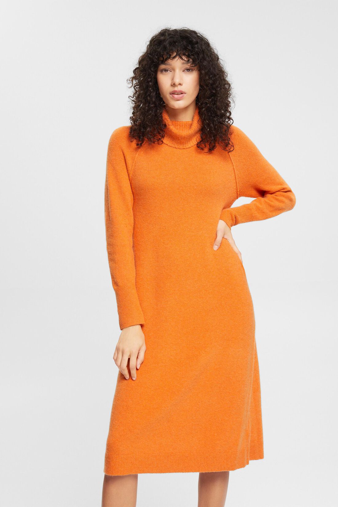 Turtleneck-Kleid aus Wollmix