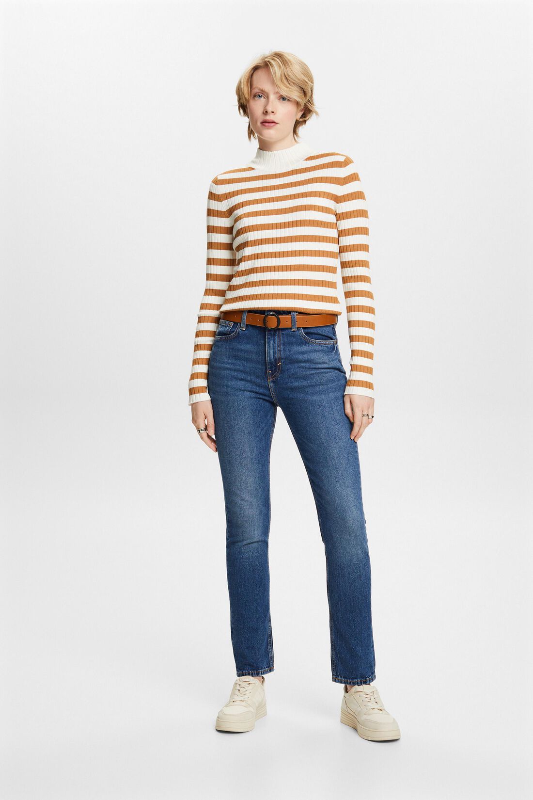 Schmale Jeans mit mittlerer Bundh&ouml;he