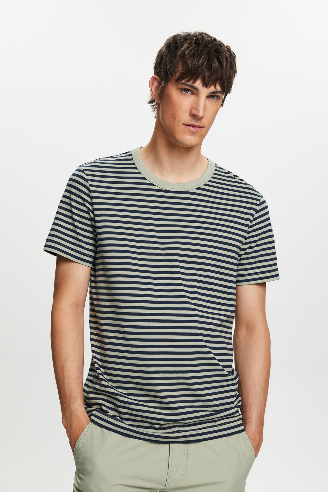 Gestreiftes Jersey T-Shirt, 100 % Baumwolle