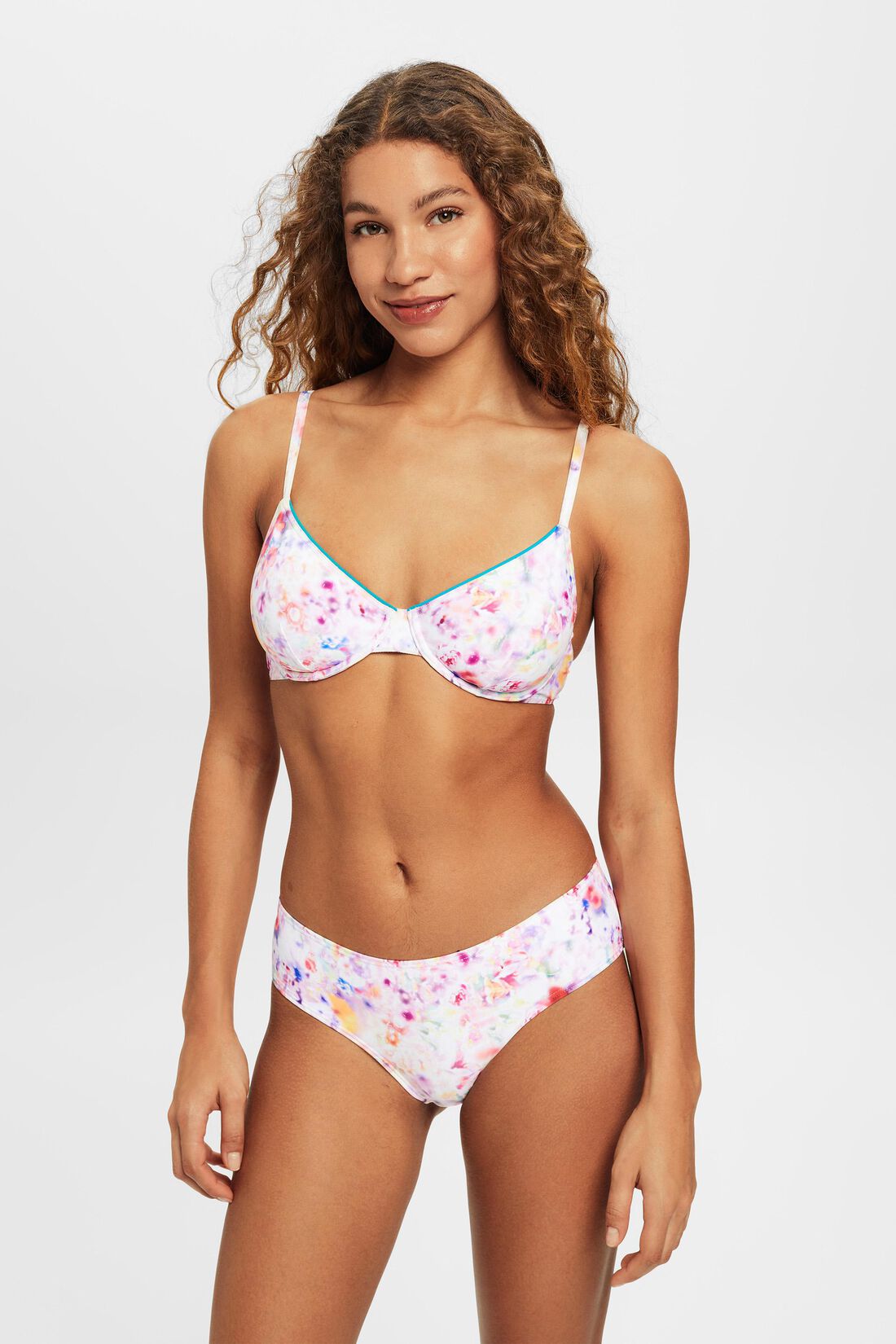 Bikini-Top mit B&uuml;gel-Cups und floralem Print
