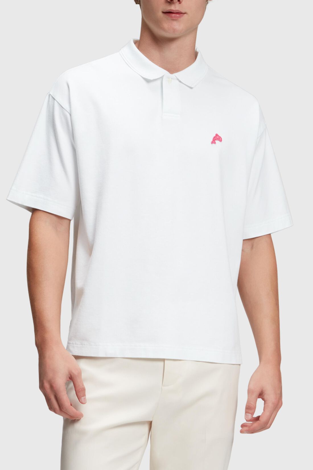 Relaxed Fit Poloshirt mit Dolphin-Badge