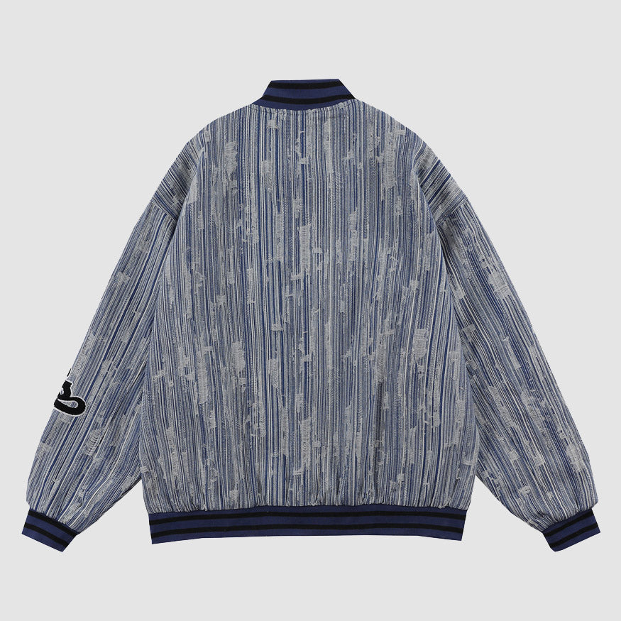 Denim Letter Baseball Jacket