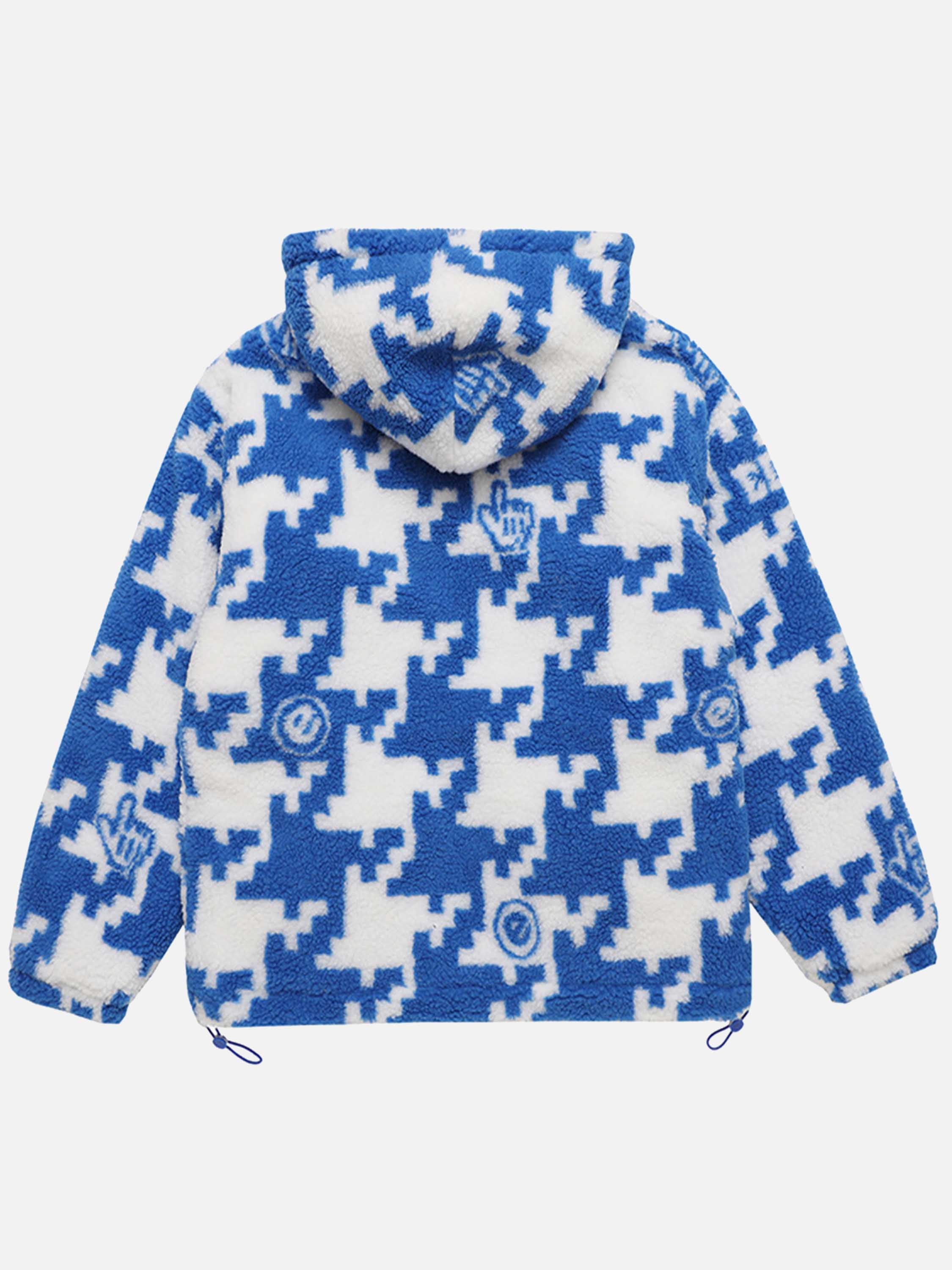 Loose Irregular Plaid Coat