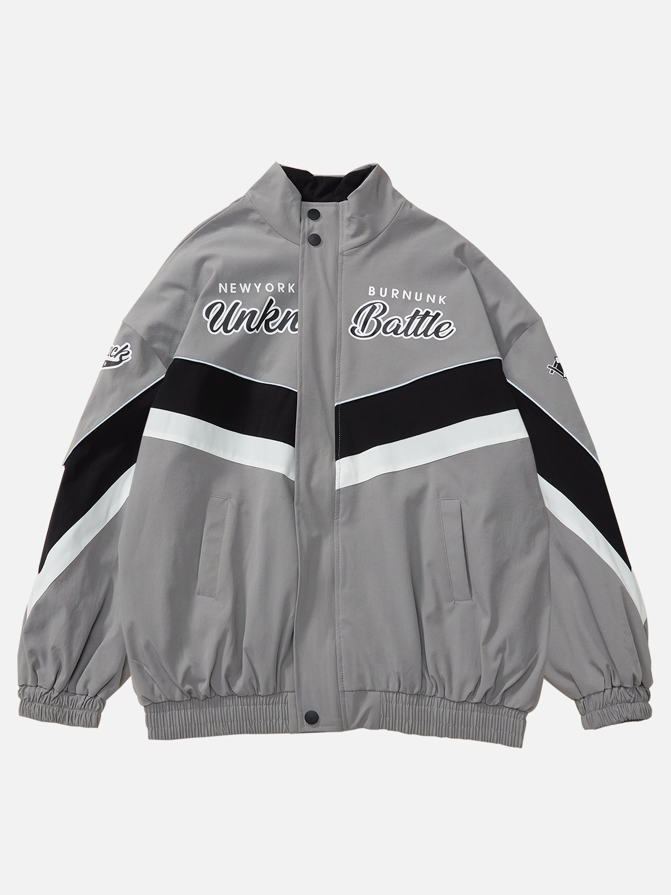 Monogram Print Colorblock Jacket