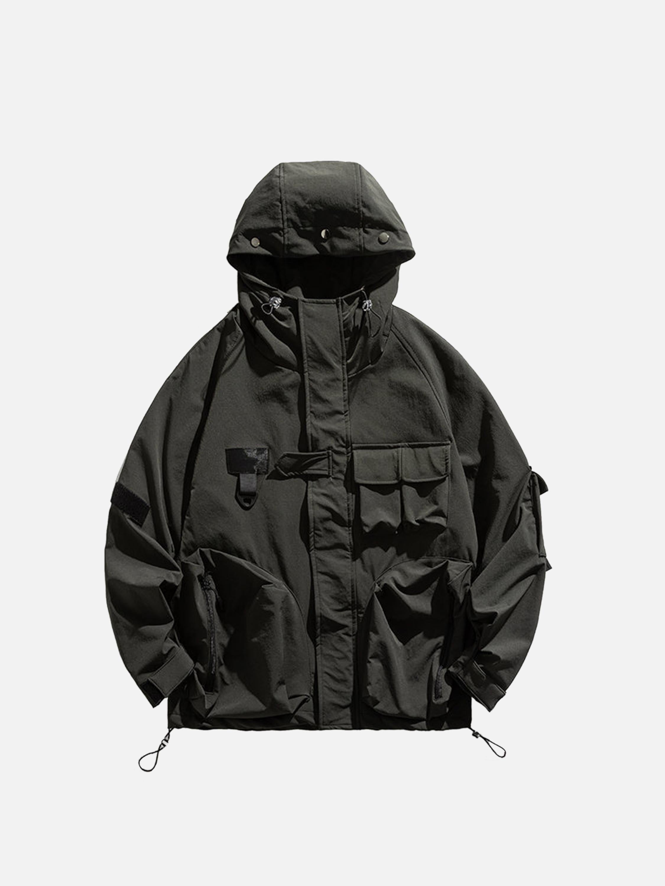 Solid Color Cargo Jacket