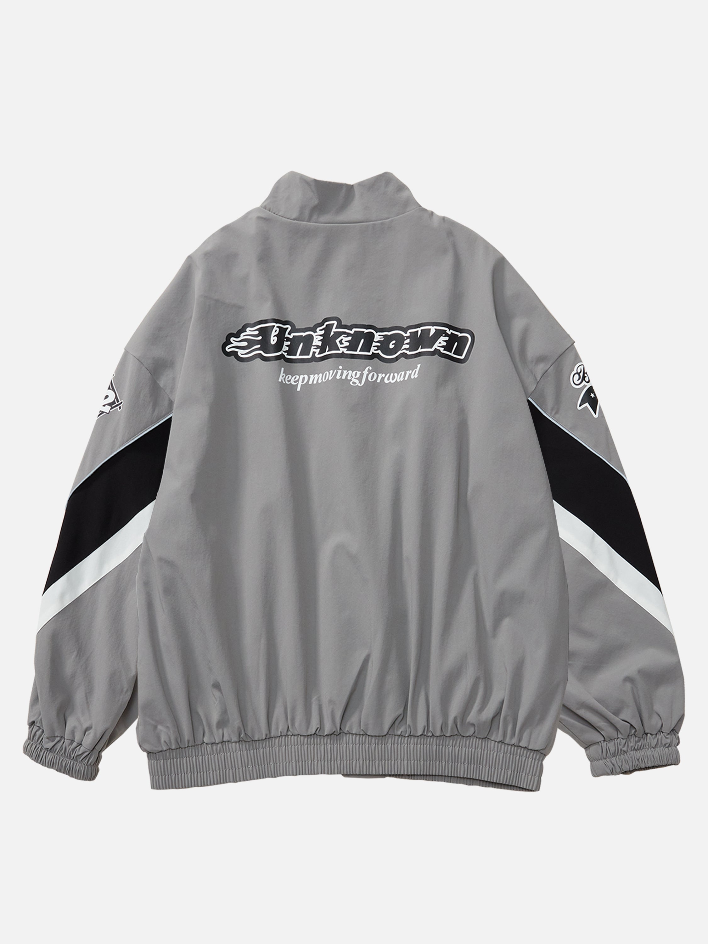 Monogram Print Colorblock Jacket