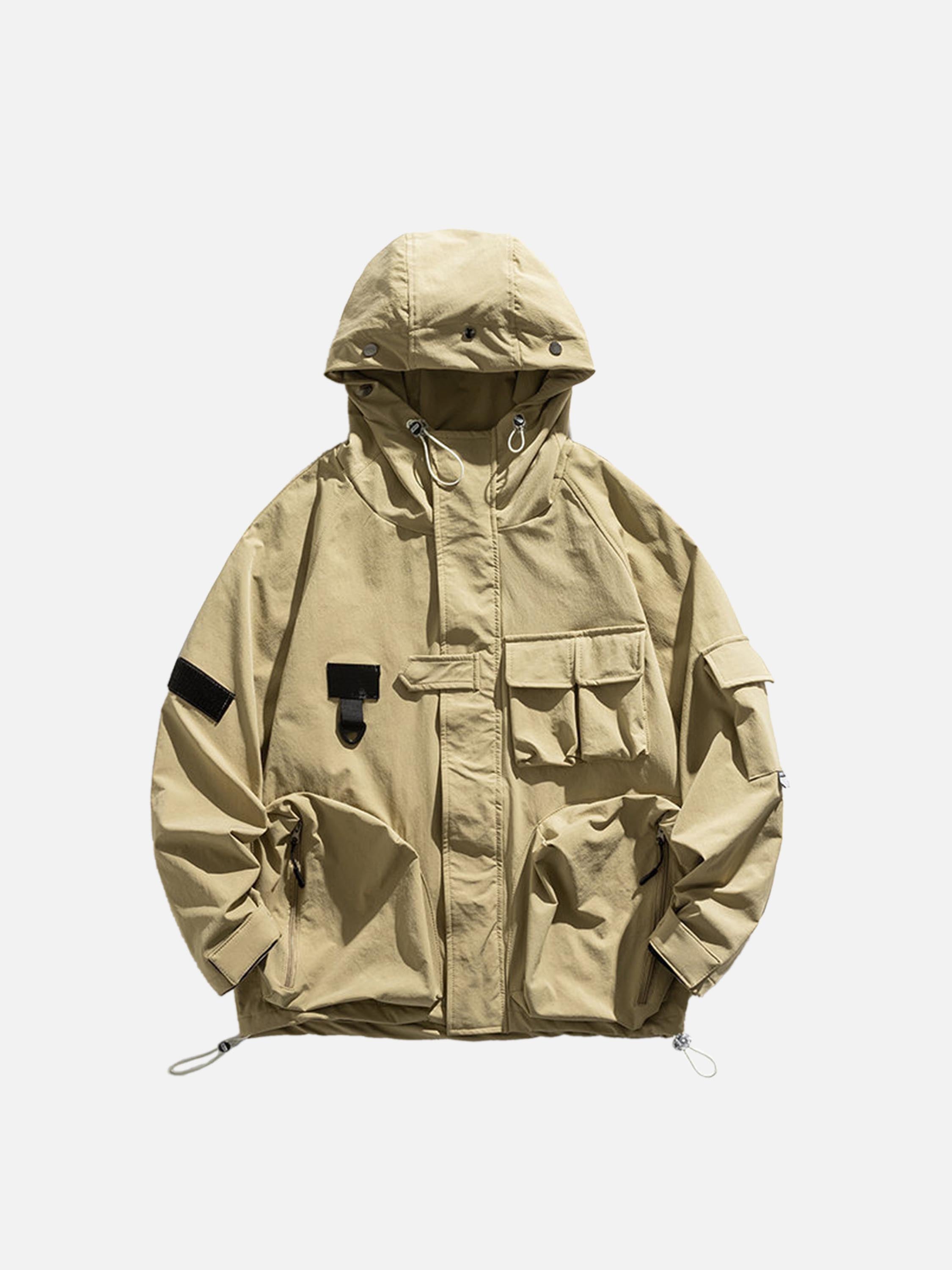 Solid Color Cargo Jacket
