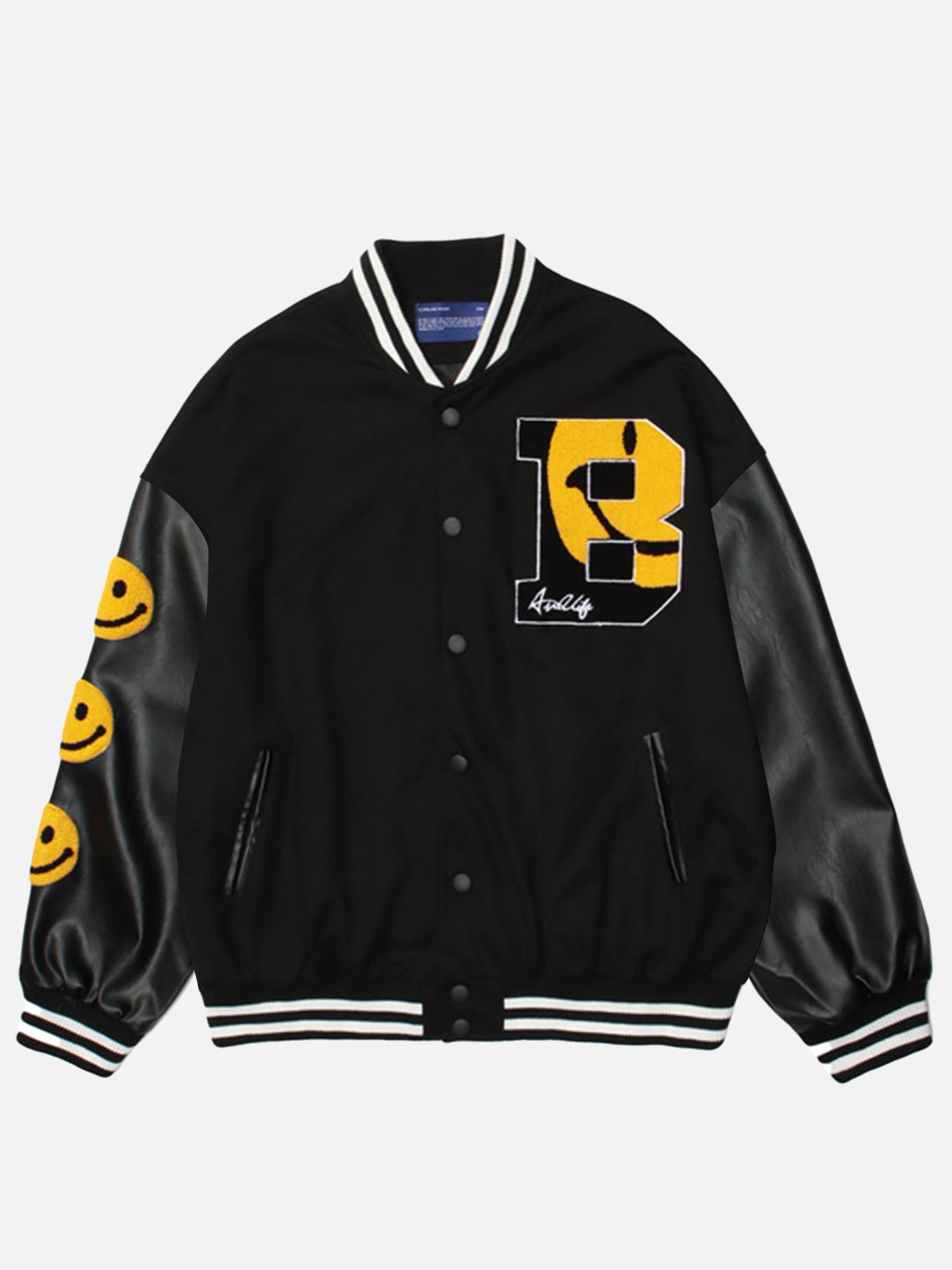 Smiley Face Varsity Jacket
