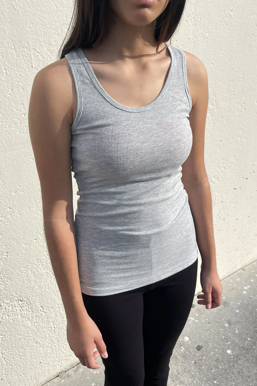 Basic Racerback Rib Tank Top