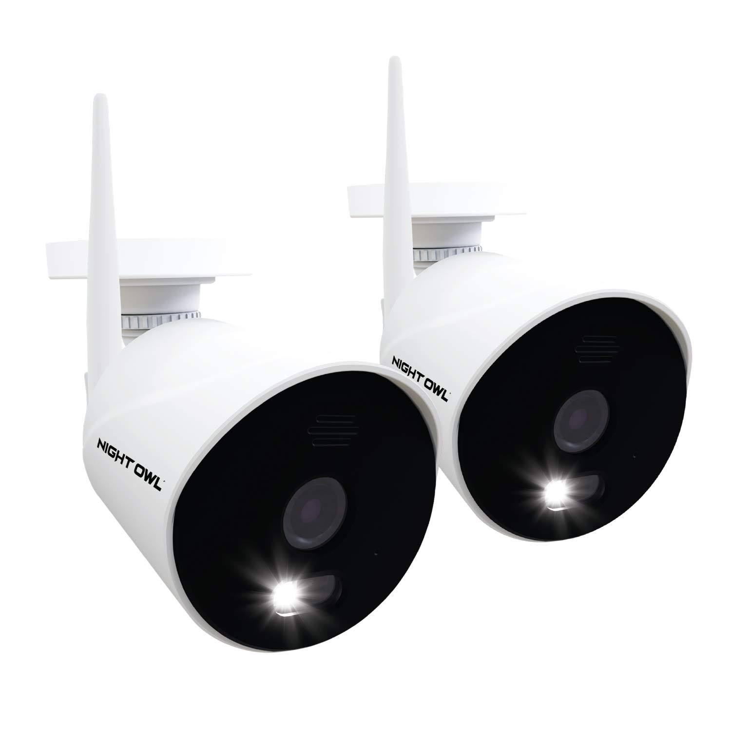 Night Owl AC Powered 1080p HD Wi-Fi IP Camera, 2-Pack, White