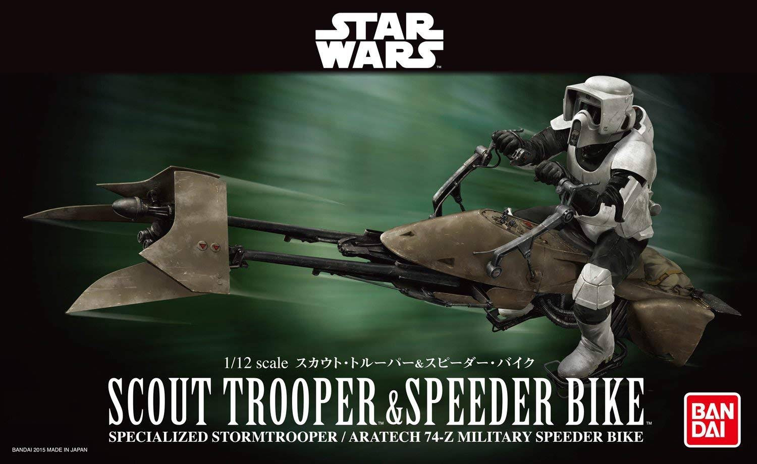 Model Kit - 1/12 Star Wars Scout Trooper u0026 Speeder Bike