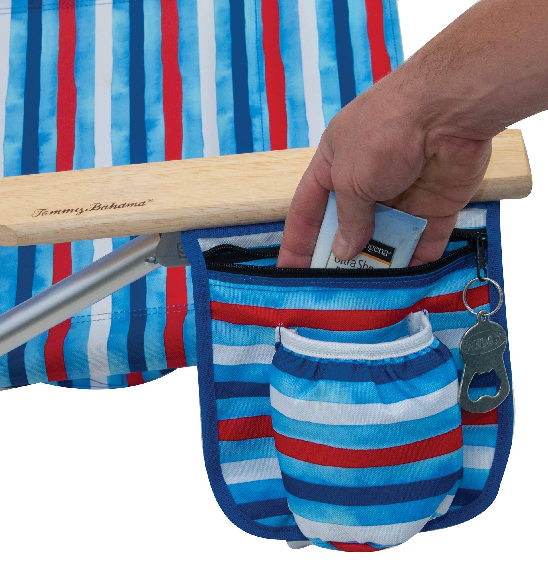 Tommy Bahama 5-Position Classic Lay Flat Folding Backpack Beach Chair