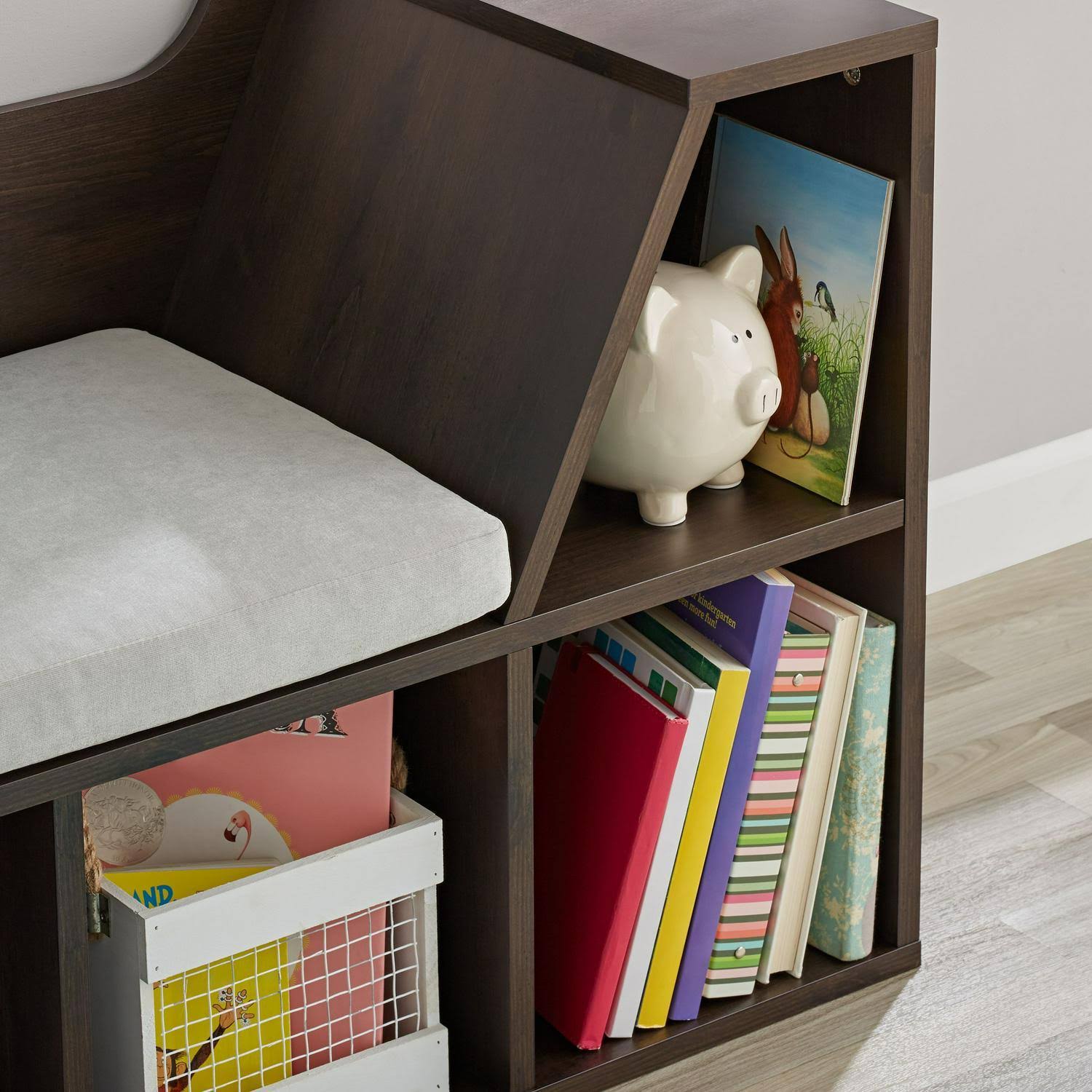 Your Zone Kids Reading NOOK and Storage Book Case White