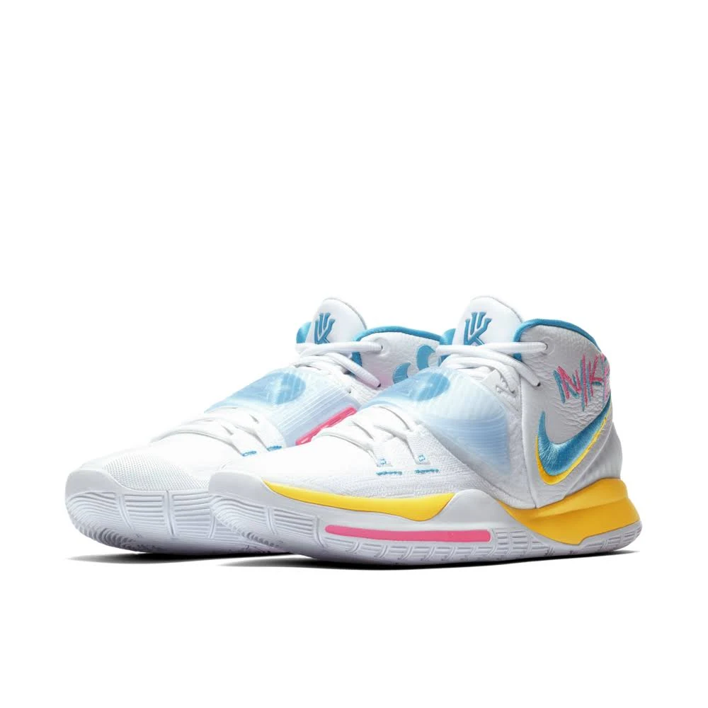 Nike Kyrie 6 Basketball Shoes in White, Size: 4.5 | BQ4630-101