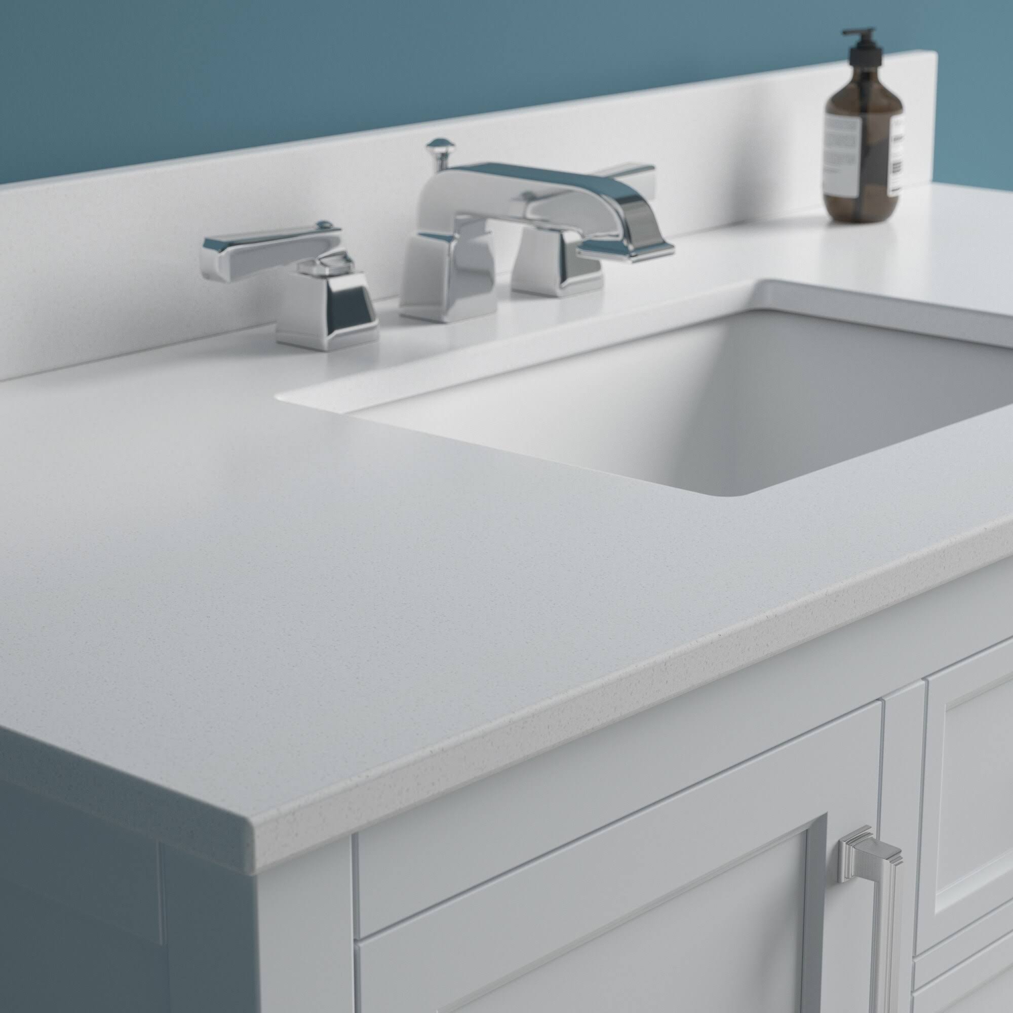 Foremost QZ49228 48x22 Quartz Vanity Top with Backsplash - Galaxy Sand