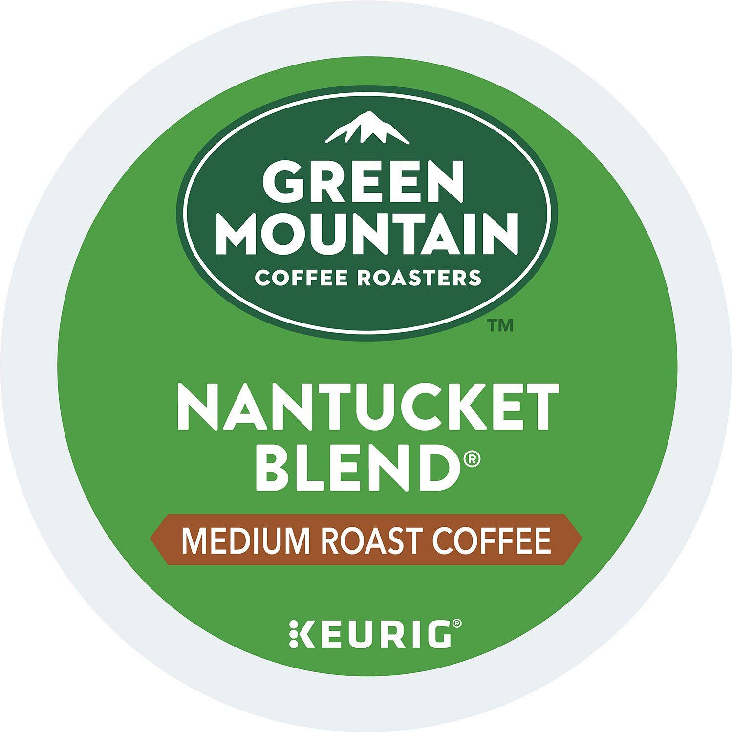 Green Mountain Coffee, Medium Roast, Nantucket Blend, K-Cup Pods - 100 pack, 0.33 oz cups