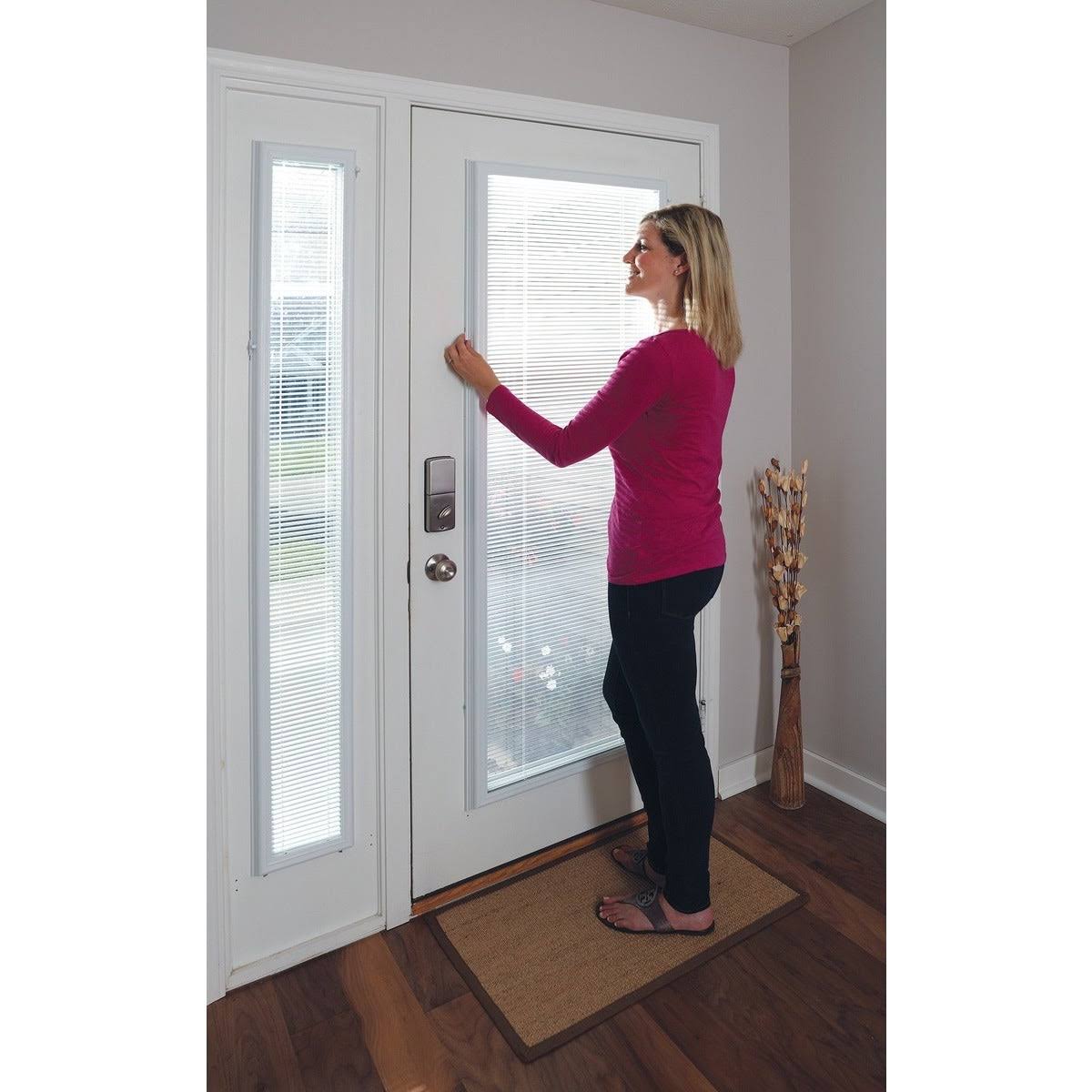 ODL Enclosed Door Sidelights with Blinds, White
