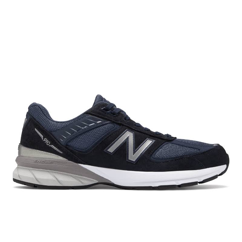 Men's New Balance 990v5 M990NV5 - Navy|Silver (Size: 9.5, Width: D)