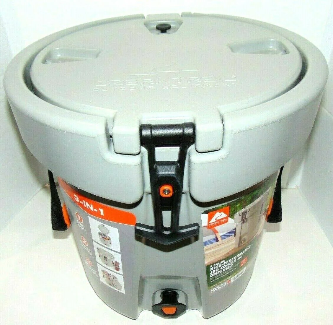 Ozark Trail 20-Quart High Performance Beverage Dispenser/Jug Cooler, Gray