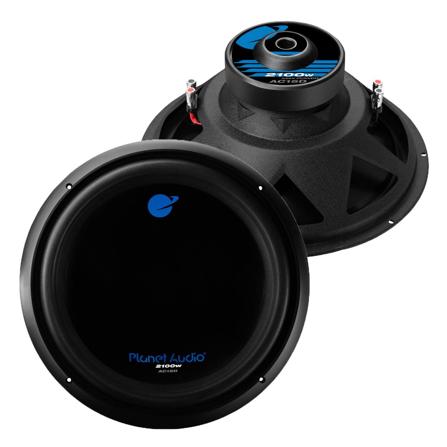 Planet Audio 15-inch 2100W Car Power Subwoofer DVC 4 Ohm 2-Pack Ac15d