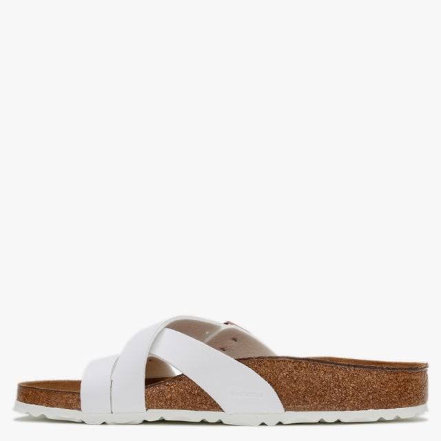 Birkenstock Yao Birko-Flor White Two-Strap Sandals