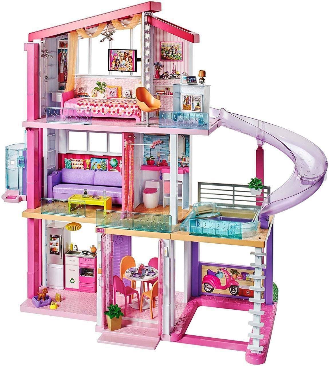 Barbie Dreamhouse Dollhouse with Pool, Slide and Elevator