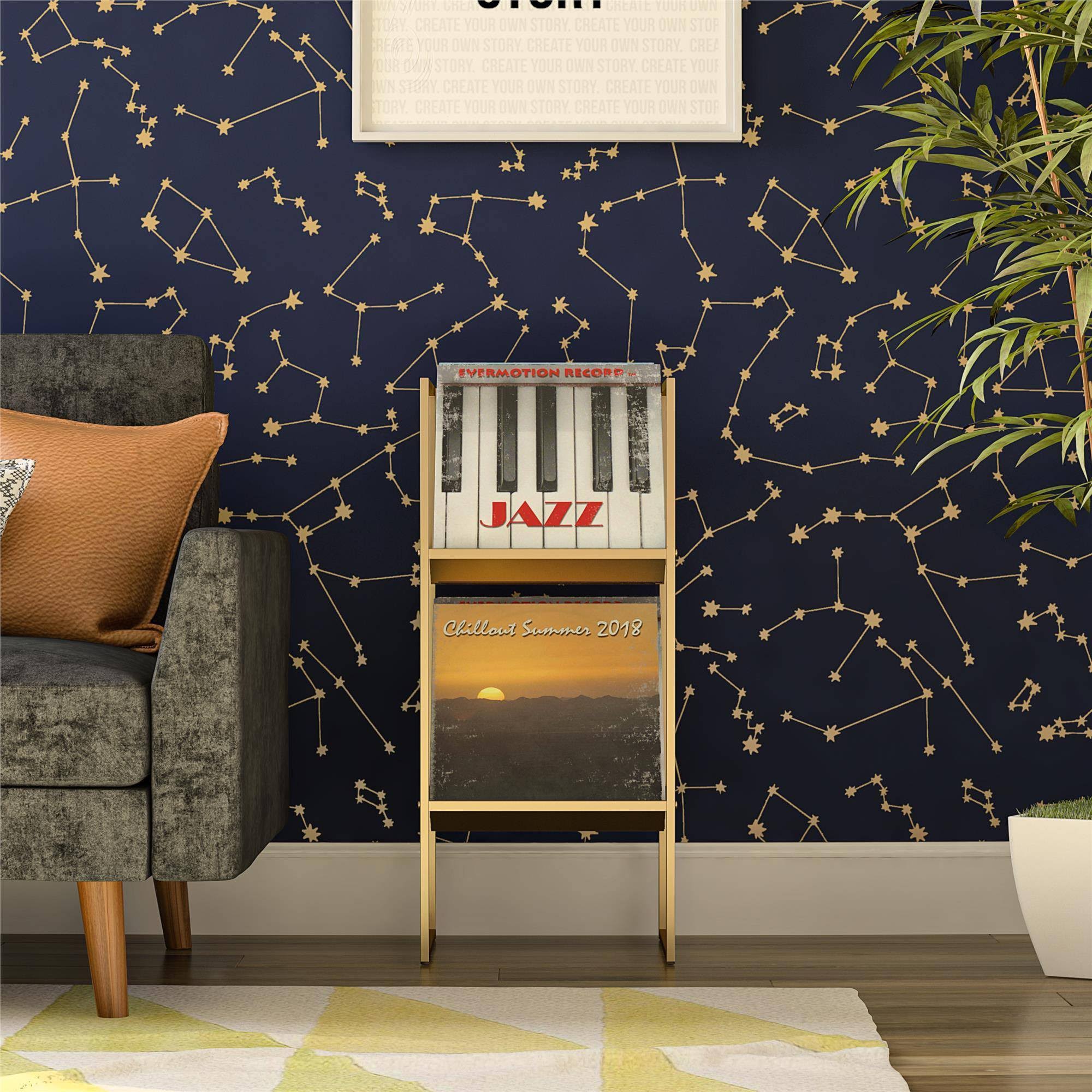 Novogratz Helix Vinyl Record Storage (Gold)