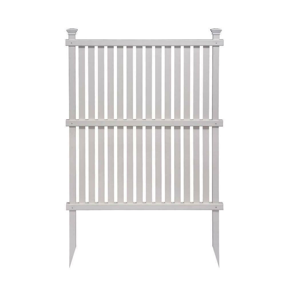 Zippity Outdoor Products 4 ft. H x 3 ft. W White Vinyl Privacy Screen (2-Pack)