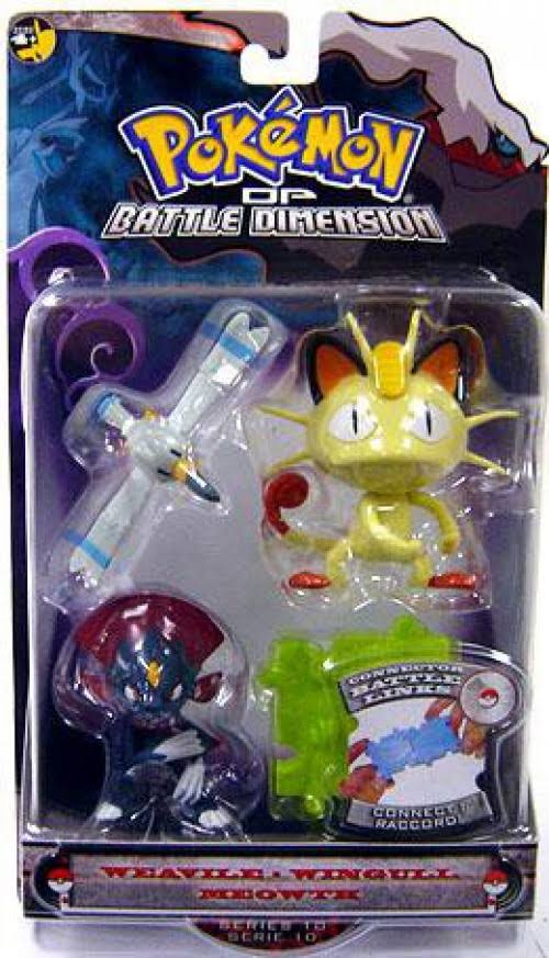 Pokemon Series 10 Weavile, Wingull u0026 Meowth Figure 3-Pack