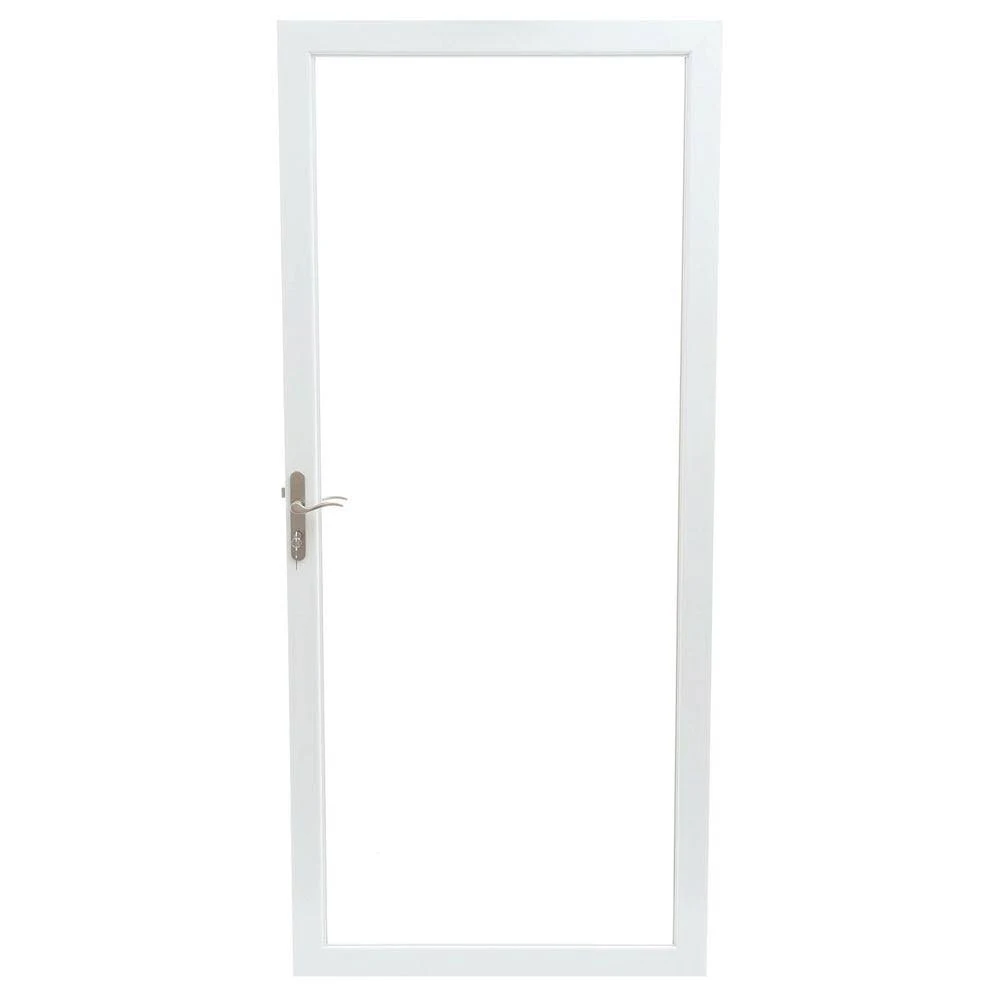 Andersen 36 in. x 80 in. 2000 Series White Universal Fullview Aluminum Storm Door with Nickel Hardware