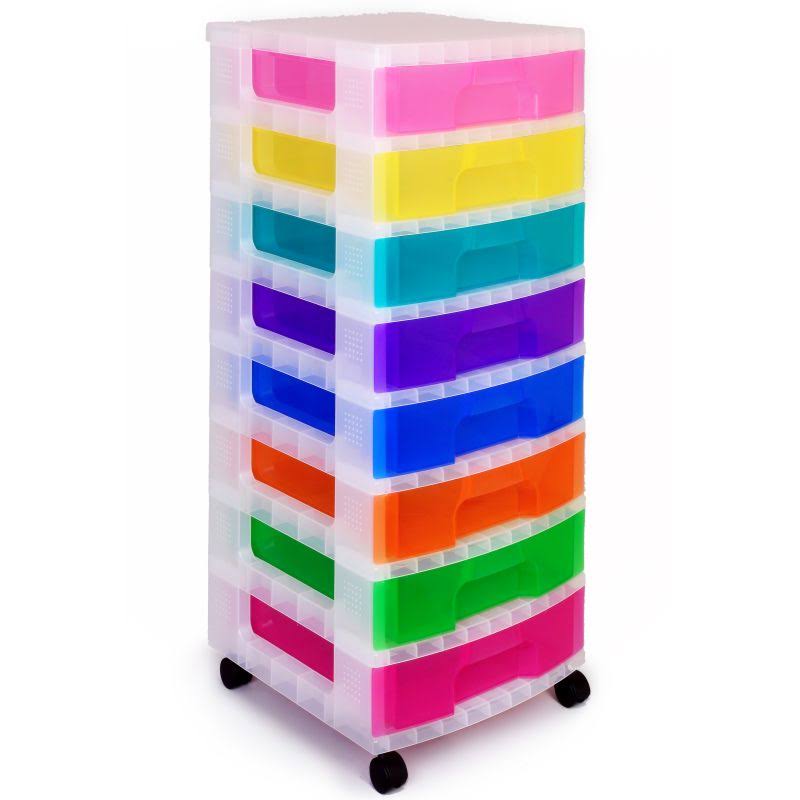 Really Useful Boxes Rainbow 8-Drawer Rolling Chest