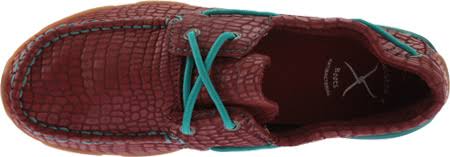 Twisted x Women's WDM0035 Driving Moc, Red/Turquoise Leather