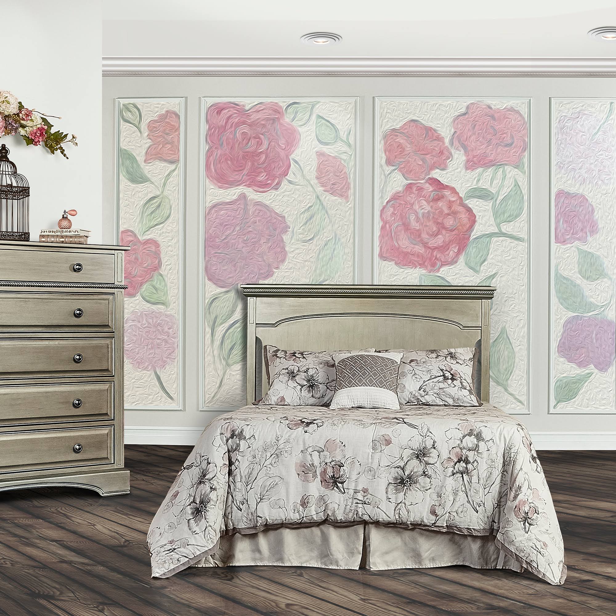 Evolur Catalina Antique Bronze Flat Top Convertible Crib