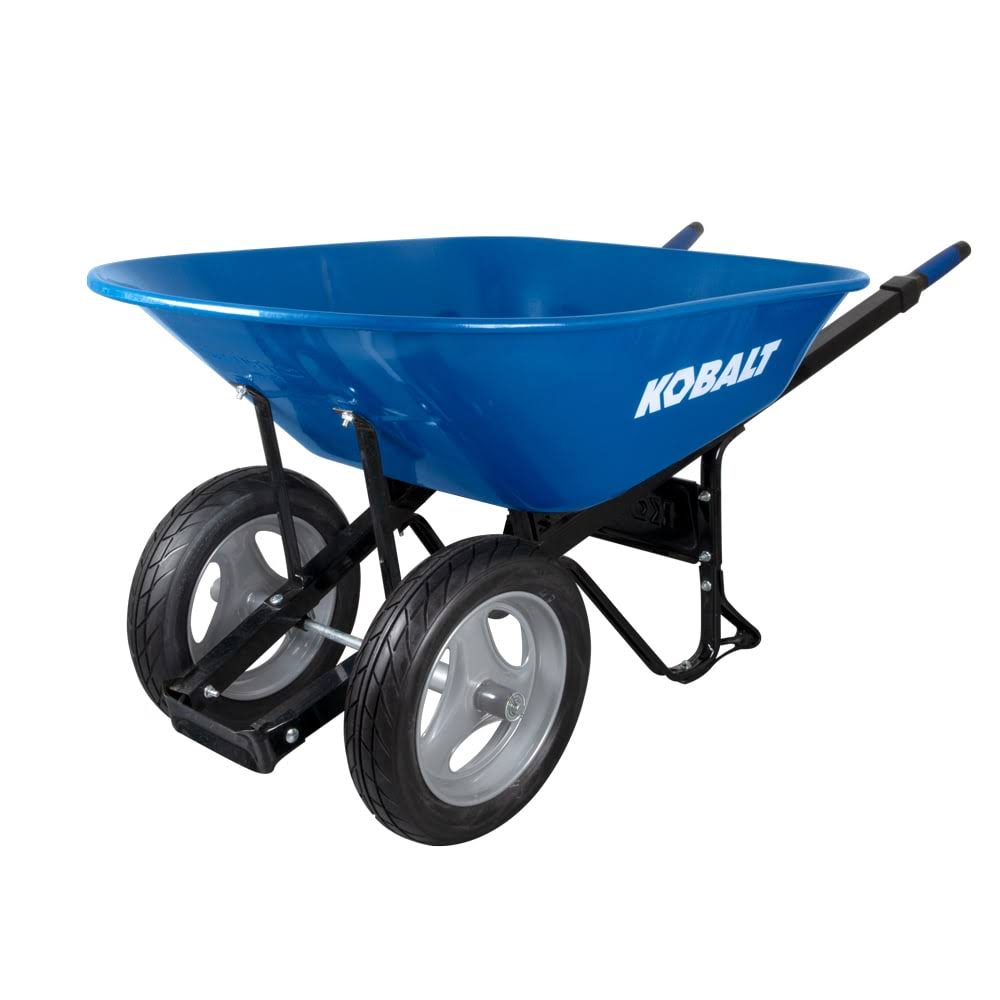 Kobalt 7-Cu ft Steel Wheelbarrow with Flat-Free Tire P7-Sf-2W-K 35098