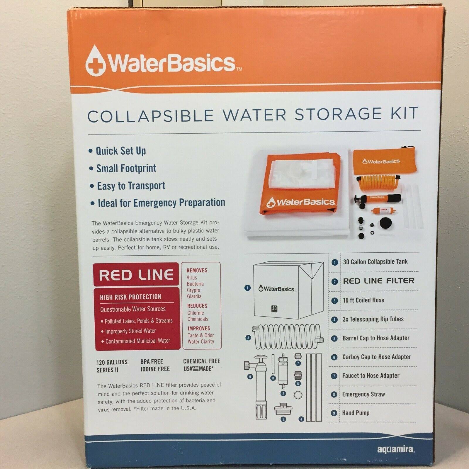 WaterBasics Water Storage Kit - 30 Gallon with Filter